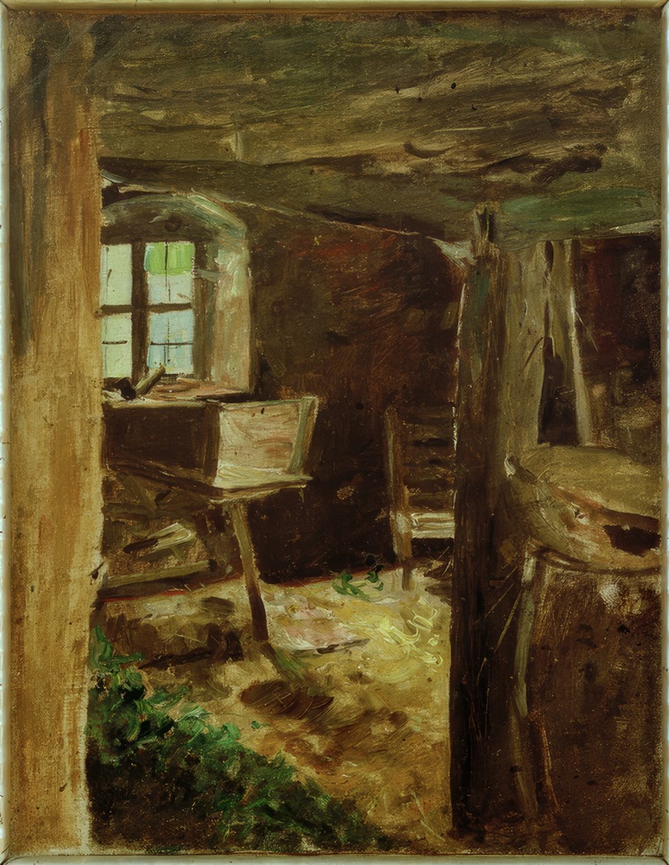 Estudo interior sobre "Os Magos do Oriente" de Fritz von Uhde