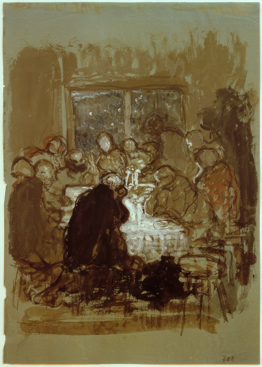 Esboço de composição para "A Última Ceia" de Fritz von Uhde