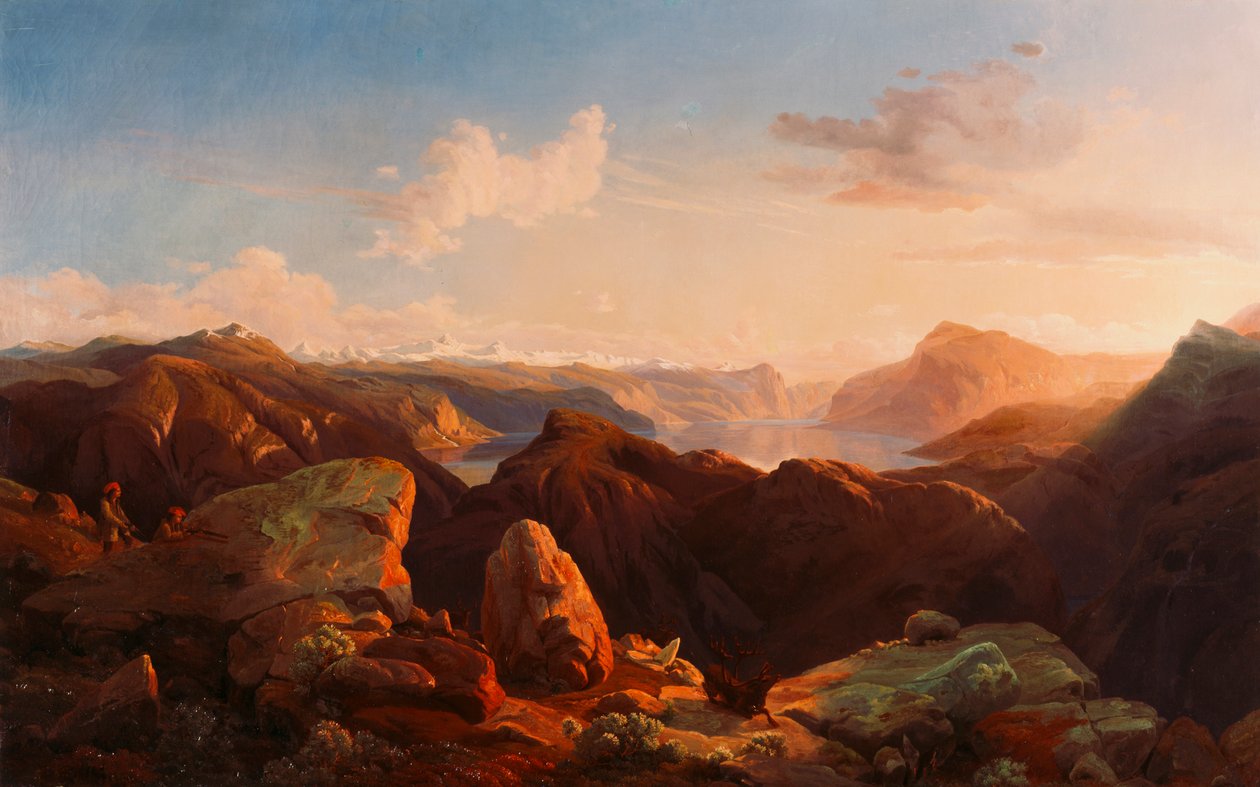 paisagem de montanha de Fritz (Friedrich) Bamberger