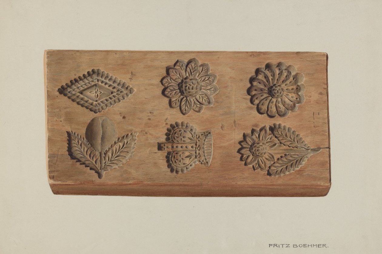 Pa. German Springerle Board de Fritz Boehmer