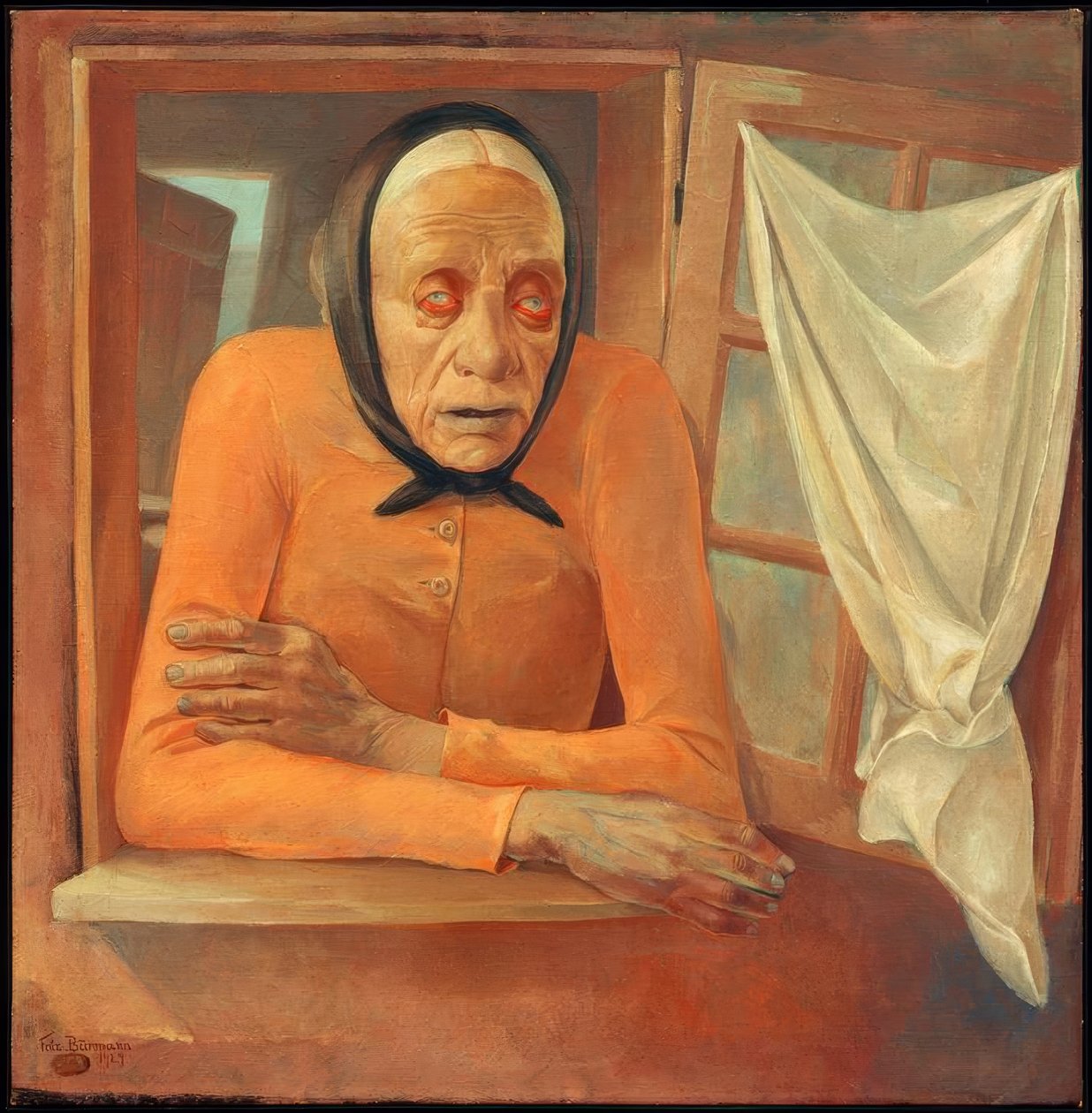Velha na janela de Fritz Burmann