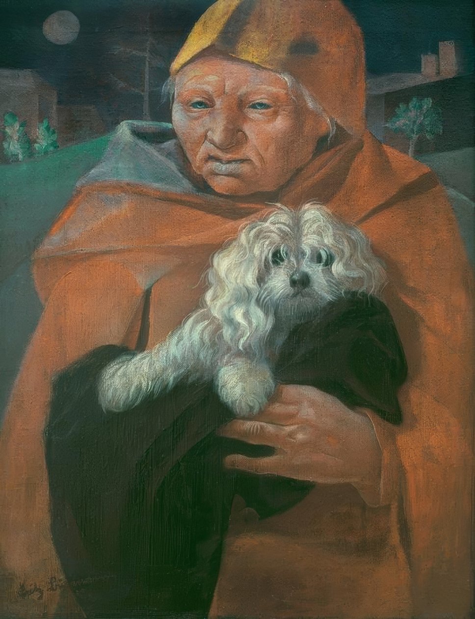 O velho com seu cachorro de Fritz Burmann