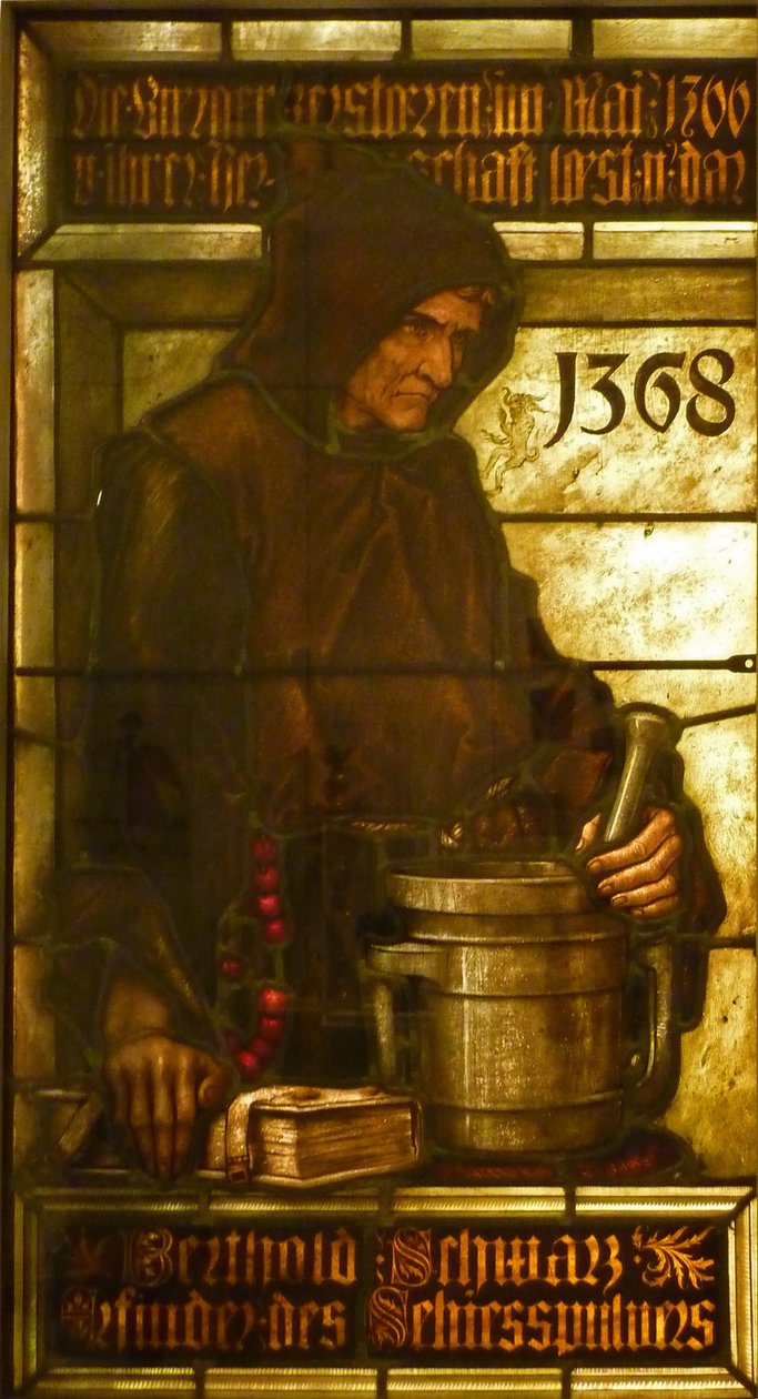 Berthold Schwarz, inventor da pólvora, 1368 de Fritz Geiges