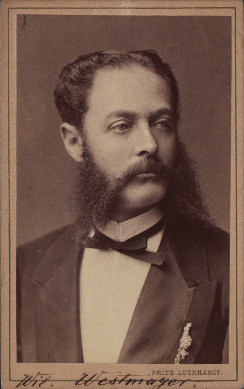 Retrato do compositor Wilhelm Westmeyer 1829-1880. de Fritz Luckhardt