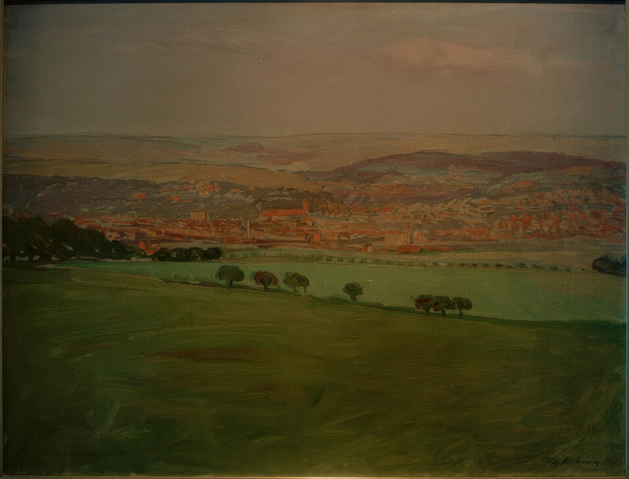 Vista de Weimar a partir do Ettersberg de Fritz Mackensen