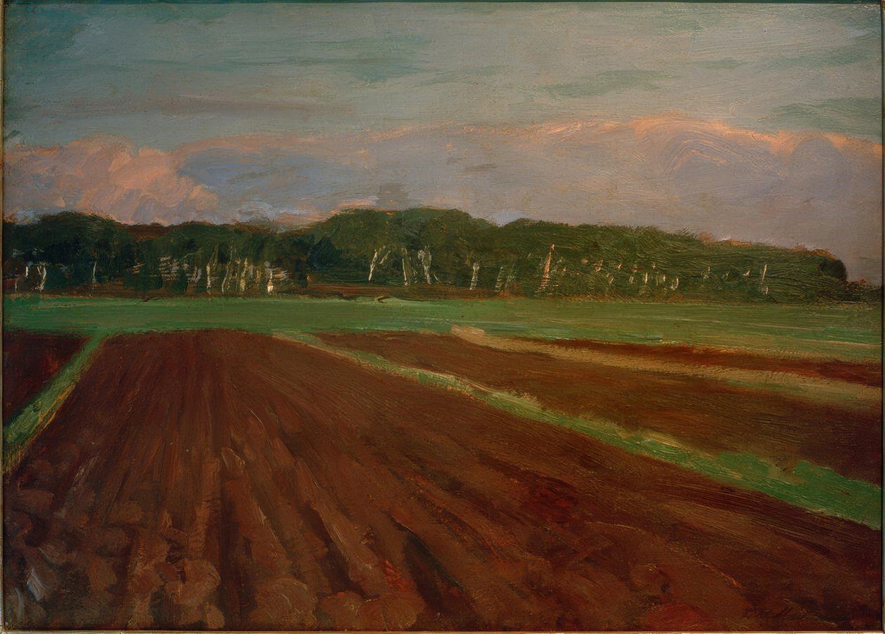 Campos no sopé do Weyerberg de Fritz Mackensen