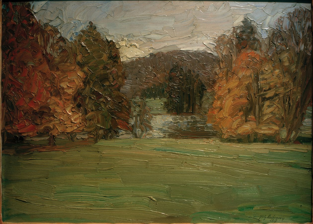 Parque no outono perto de Weimar de Fritz Mackensen
