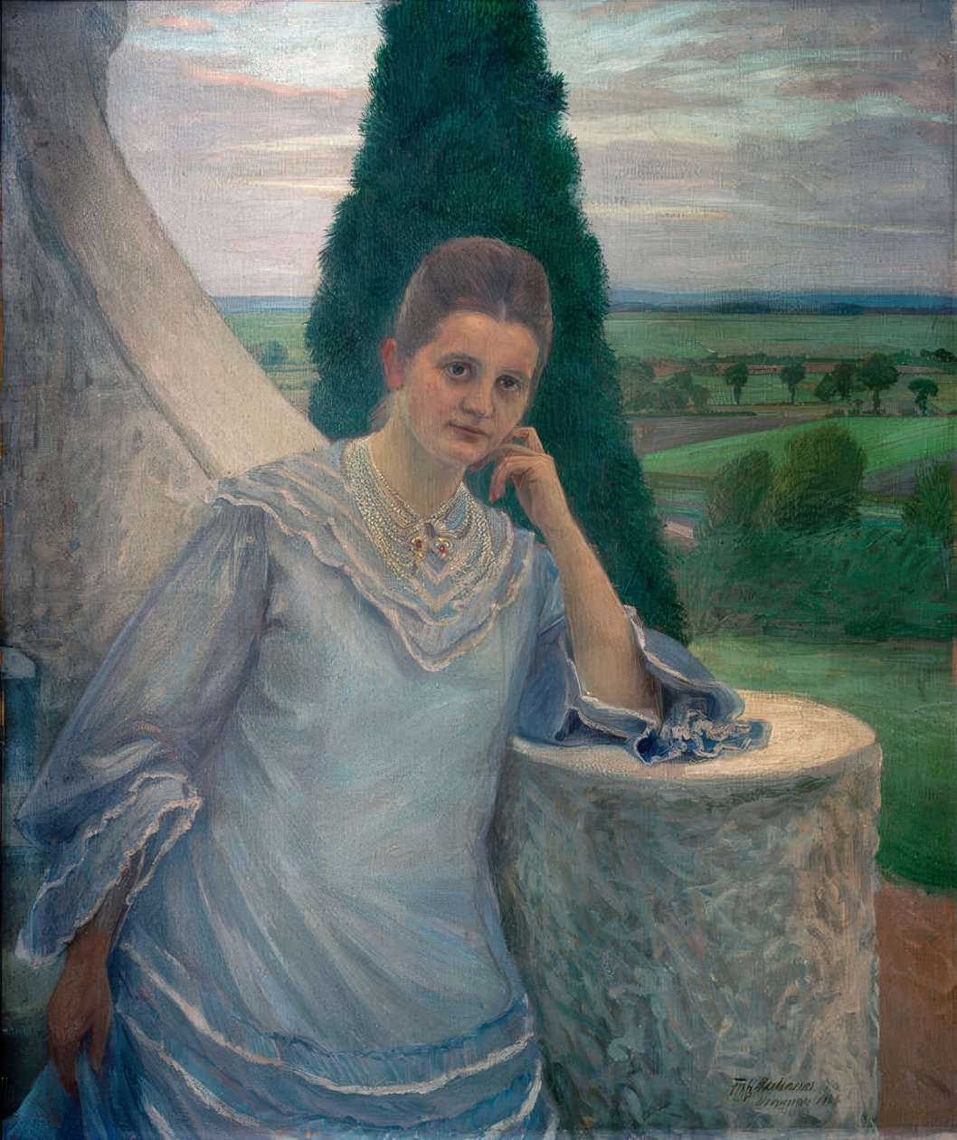 Retrato da Sra. Gocht, Halle/S. de Fritz Mackensen