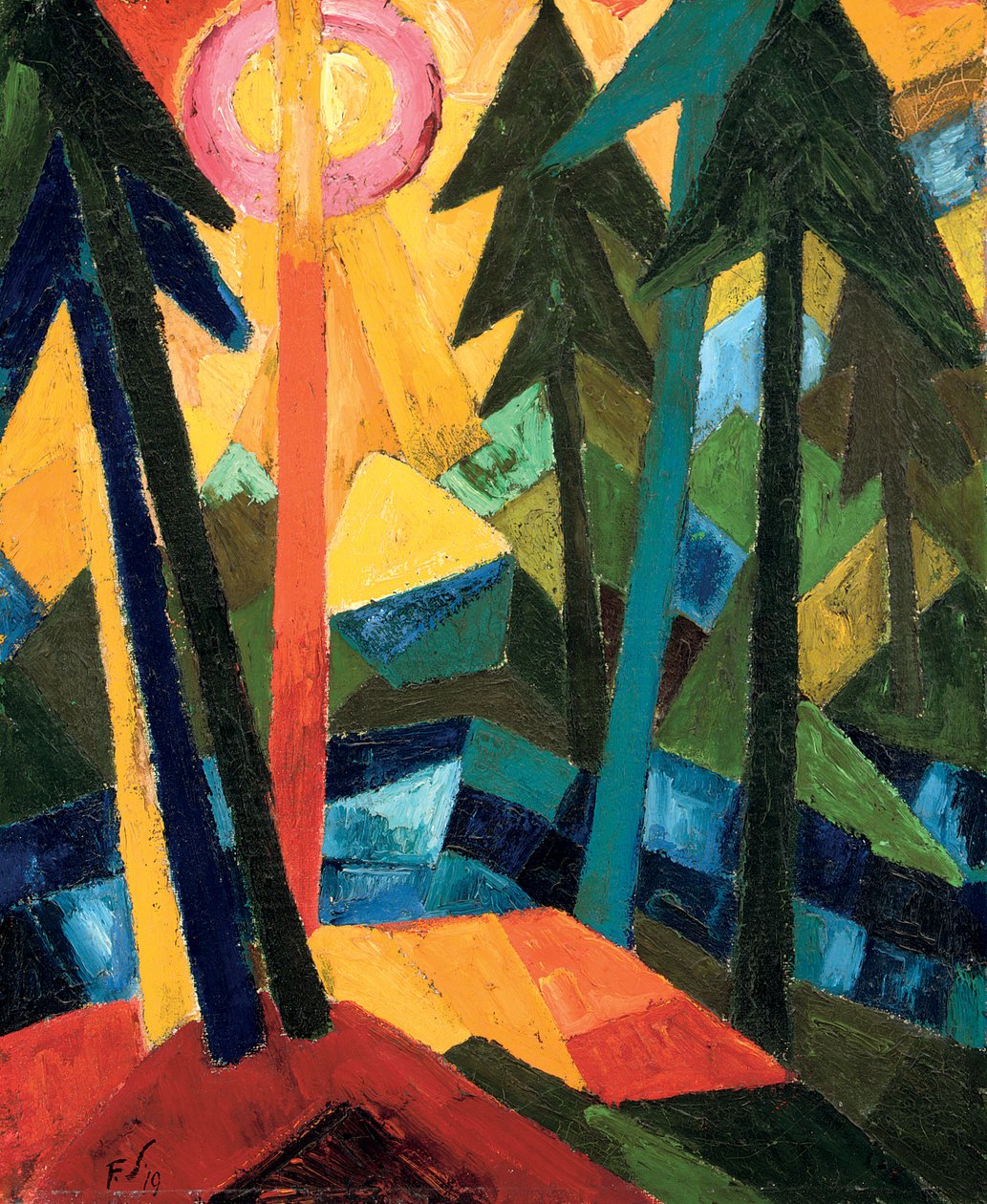 Floresta (com Sol); Wald (mit Sonne) de Fritz Schaefler