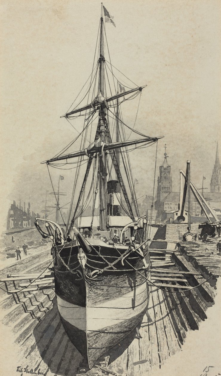 Navio a vapor para emigrantes de Fritz Stoltenberg