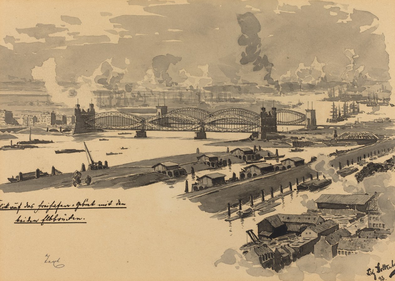 Porto livre com as pontes do Elba de Fritz Stoltenberg