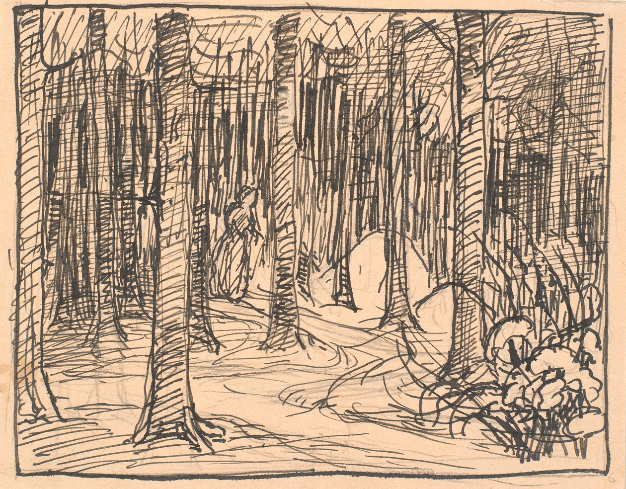 Nas profundezas da floresta, os caminhos se cruzaram... de Fritz Syberg