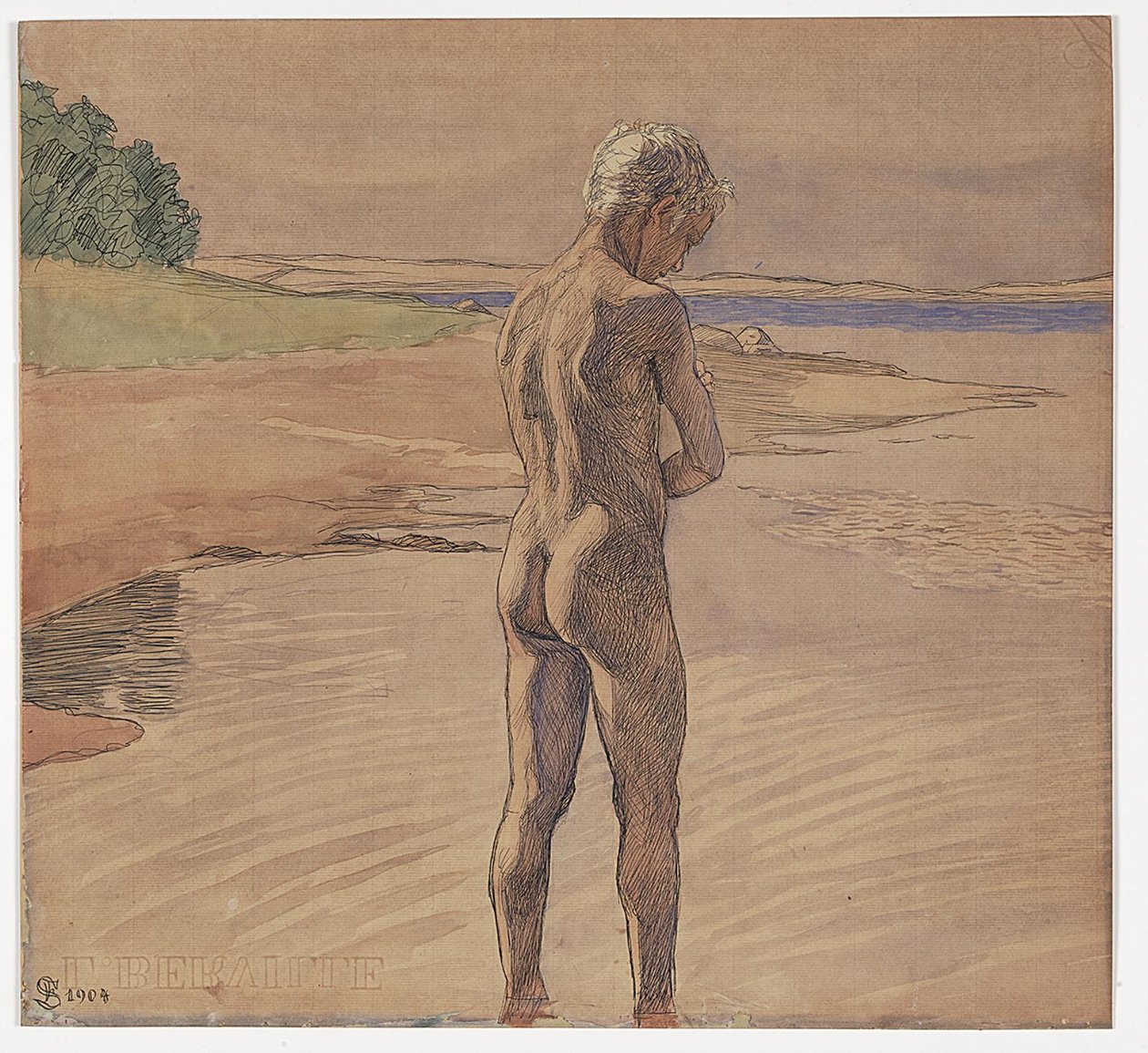 Sua posição na água. Motivo de Fyns Hoved de Fritz Syberg