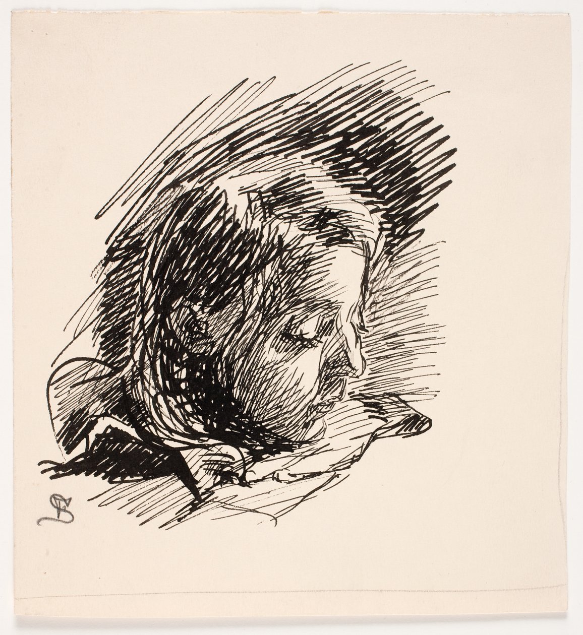 Cabeça da filha do artista Clara (Nolle) de Fritz Syberg