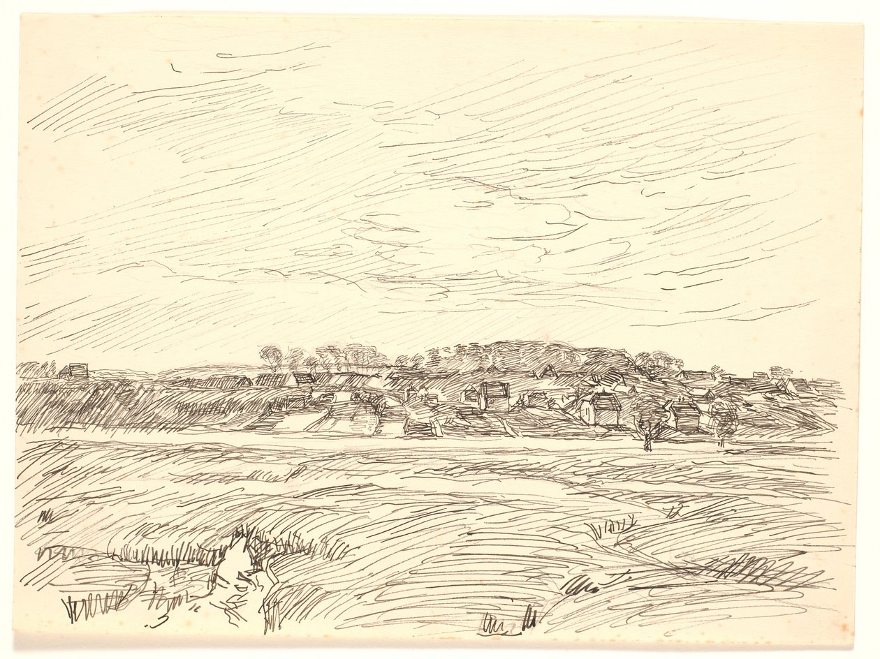 paisagem com vila de Fritz Syberg