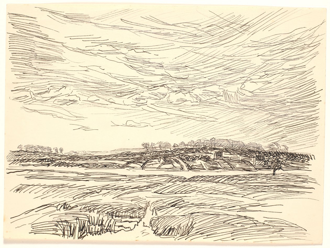 paisagem com campos de Fritz Syberg