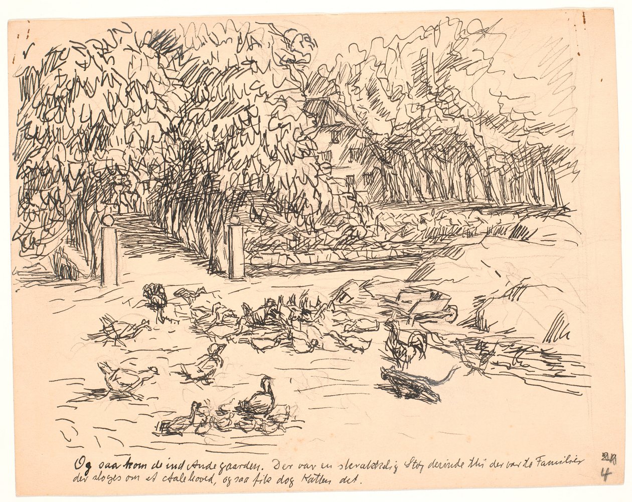 E então eles entraram no Jardim dos Patos... de Fritz Syberg