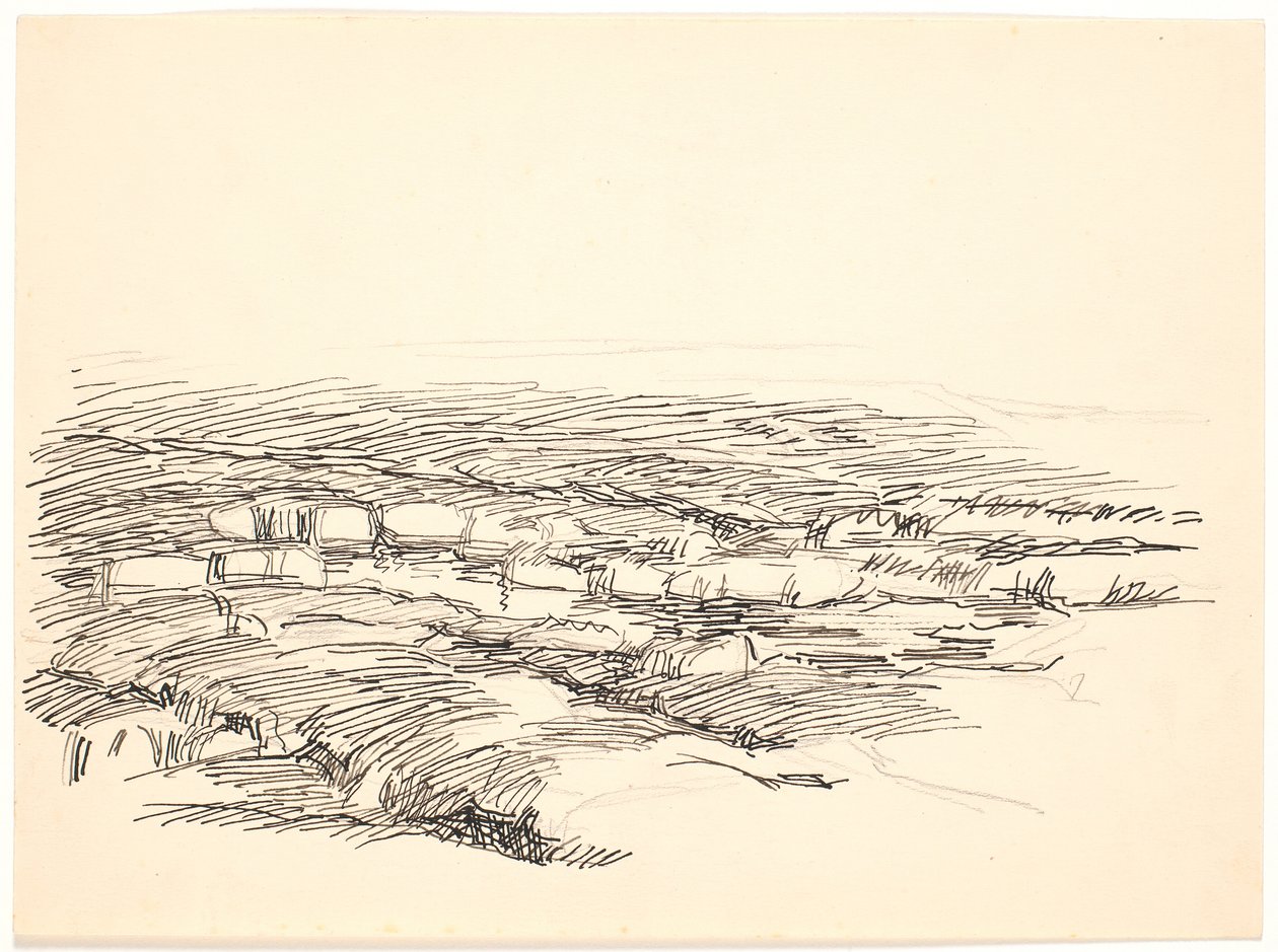 Estudo para uma paisagem de pântano de Fritz Syberg