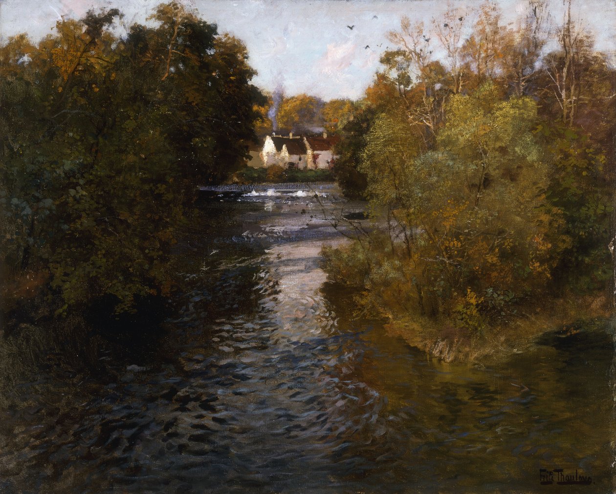 Uma paisagem francesa do rio, de Frits Thaulow