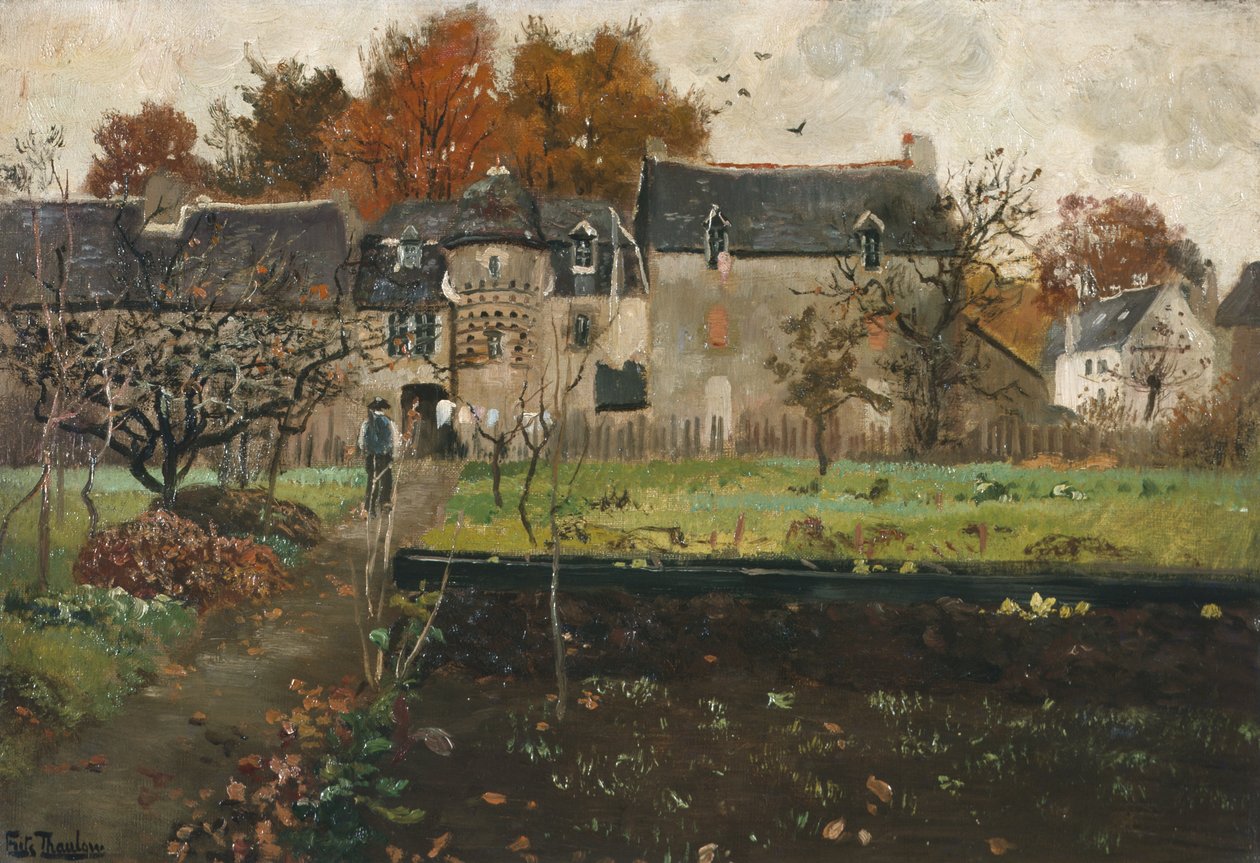 Quinta francesa, ca 1900 (pintura) de Fritz Thaulow