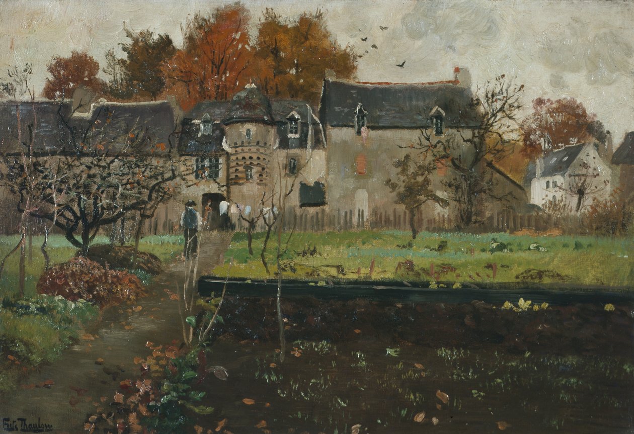 Quinta francesa, ca 1900 (pintura) de Fritz Thaulow
