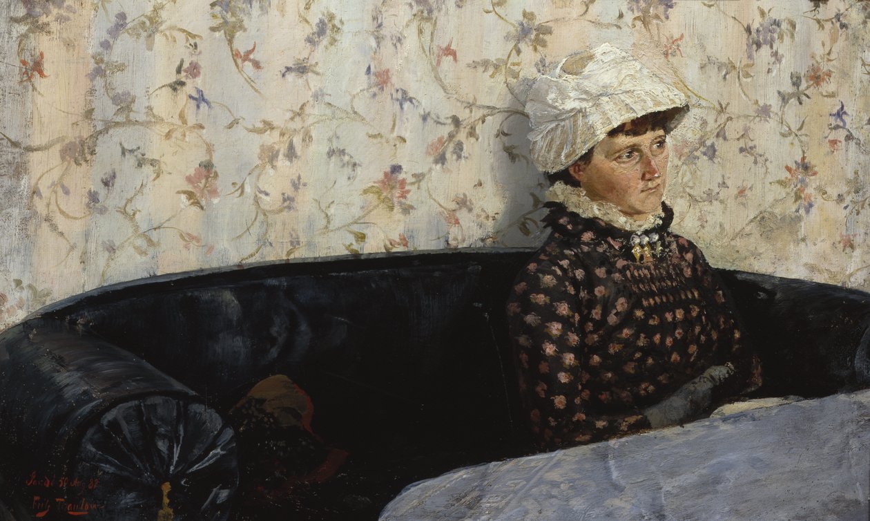 Ingeborg no sofá, Sandø de Fritz Thaulow