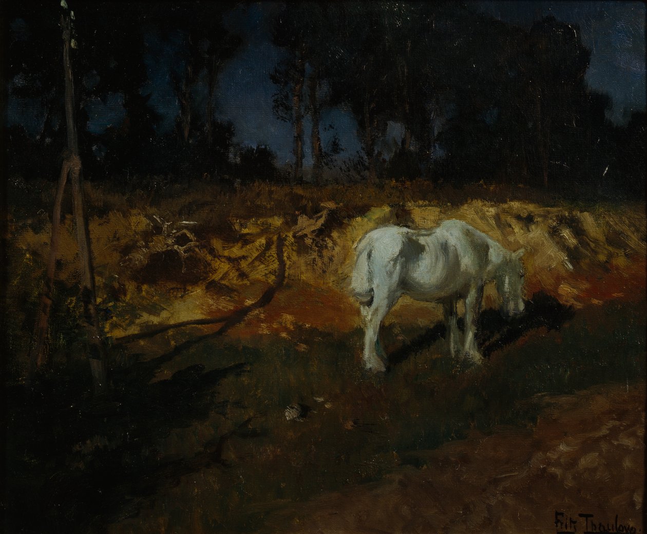 O Cavalo do Doutor (óleo sobre tela) de Fritz Thaulow