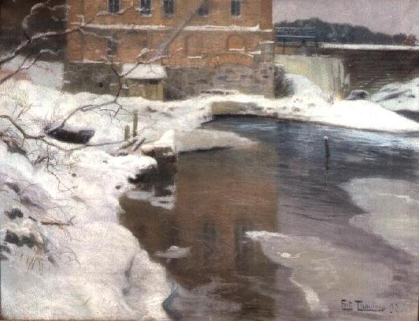 O Moinho de Lysaker de Fritz Thaulow