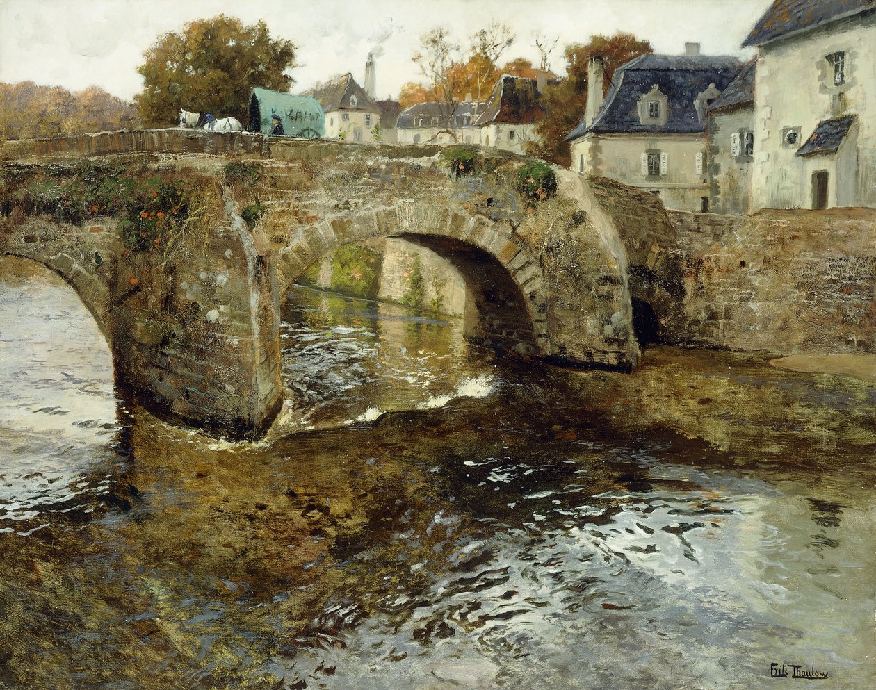 Ponte de pedra velha, de Frits Thaulow