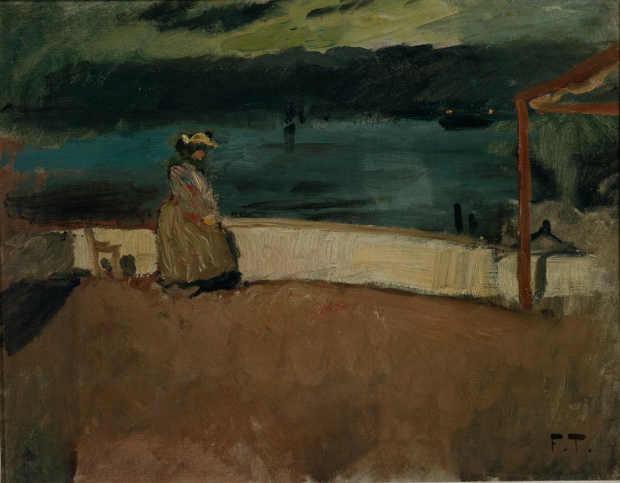Sem título, c.1895 (óleo sobre tela) de Fritz Thaulow