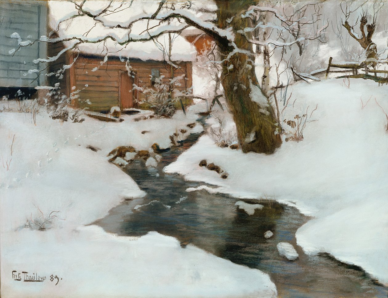 Inverno na Ilha de Stord, 1889 de Frits Thaulow