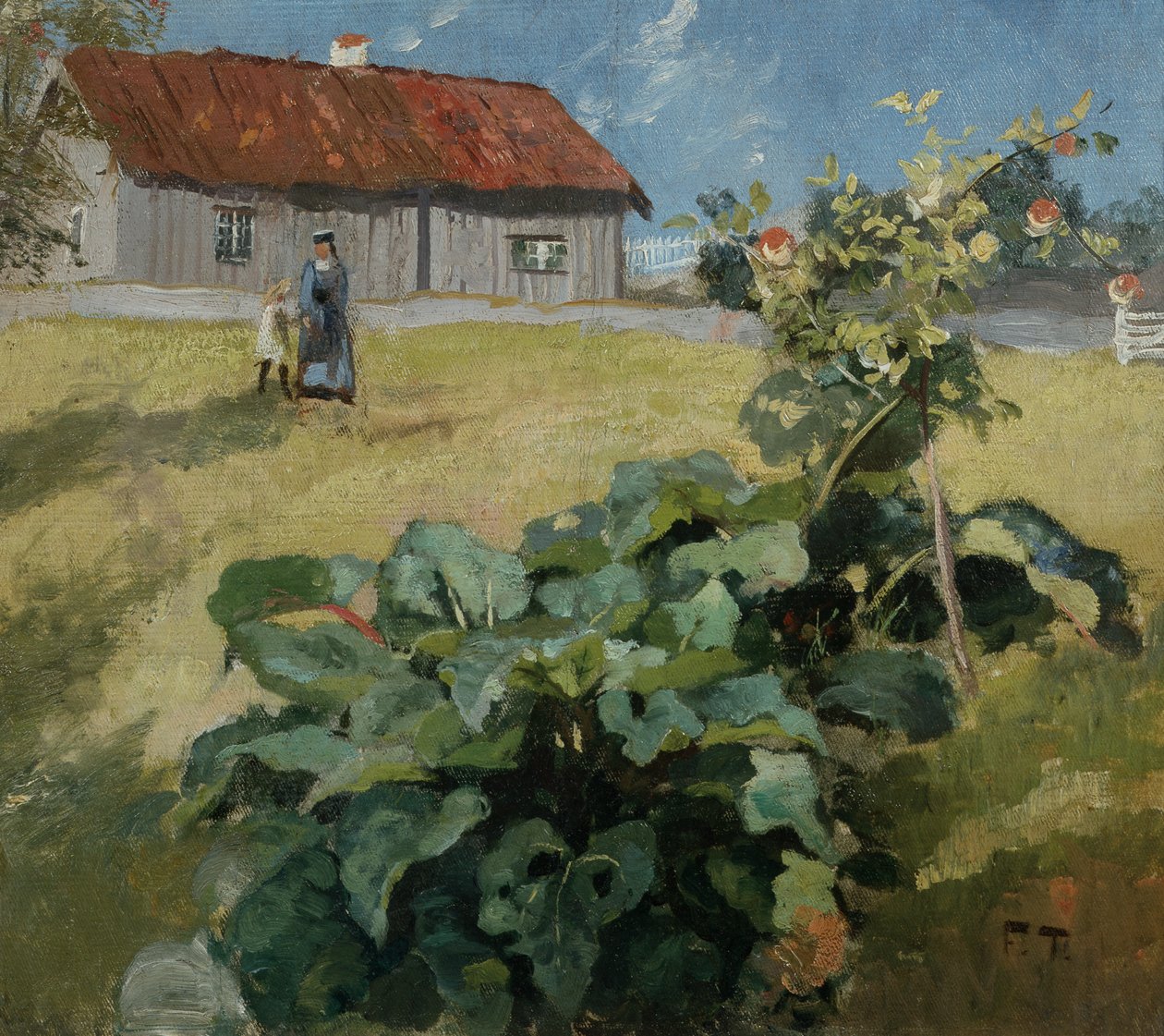 Mulher e criança, c.1892 de Fritz Thaulow