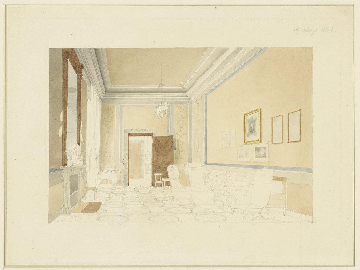 Design (?) para um interior de Fritz Werner