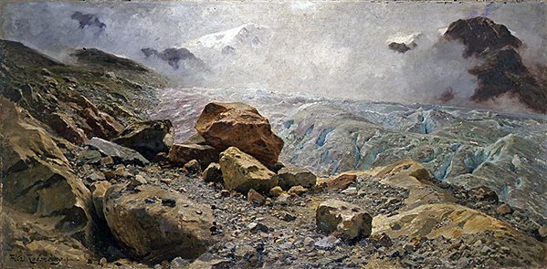Glaciar (óleo sobre tela) de Fritz Wilhelm Rabending