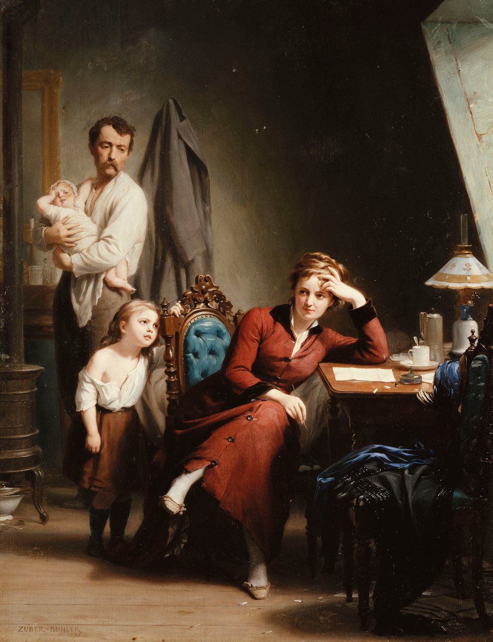 A Poetisa, 1880 de Fritz Zuber Buhler
