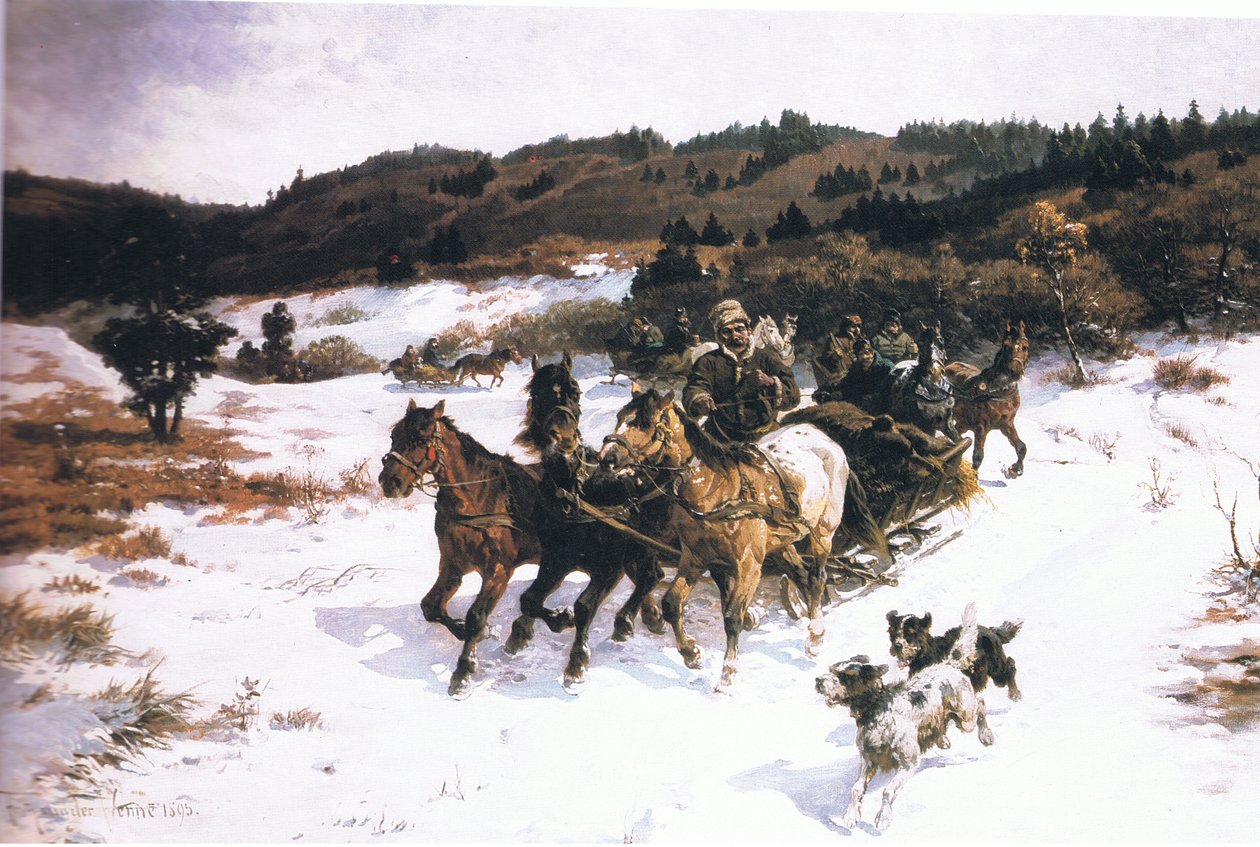 Homeward bound, de uma revista ou fonte de livro desconhecida de Fritz van der Venne