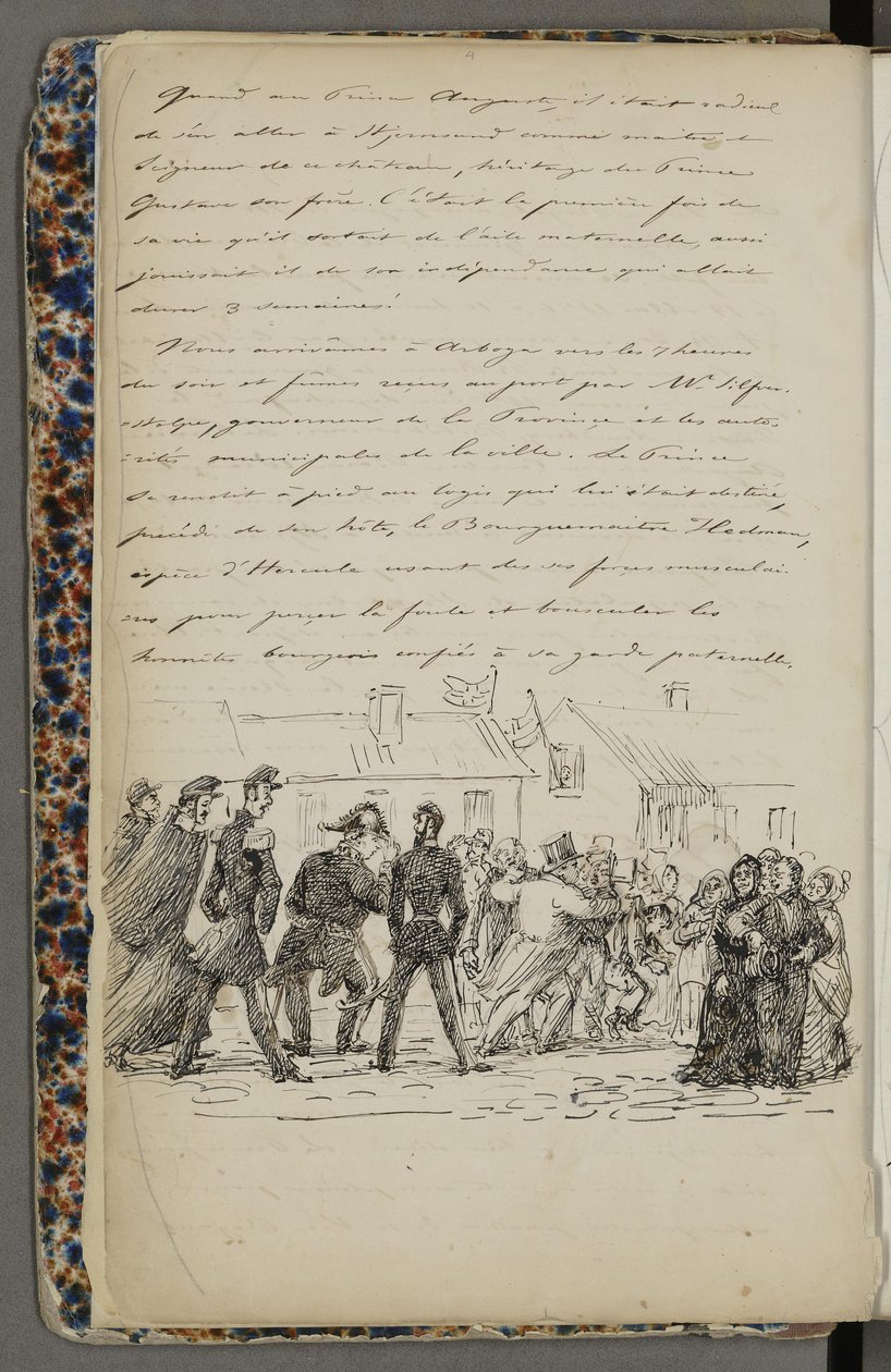 Ilustração retirada de um arquivo privado da Biblioteca Nacional com o título Voyage en Norvège 1856 por Fritz von Dardel de Fritz von Dardel