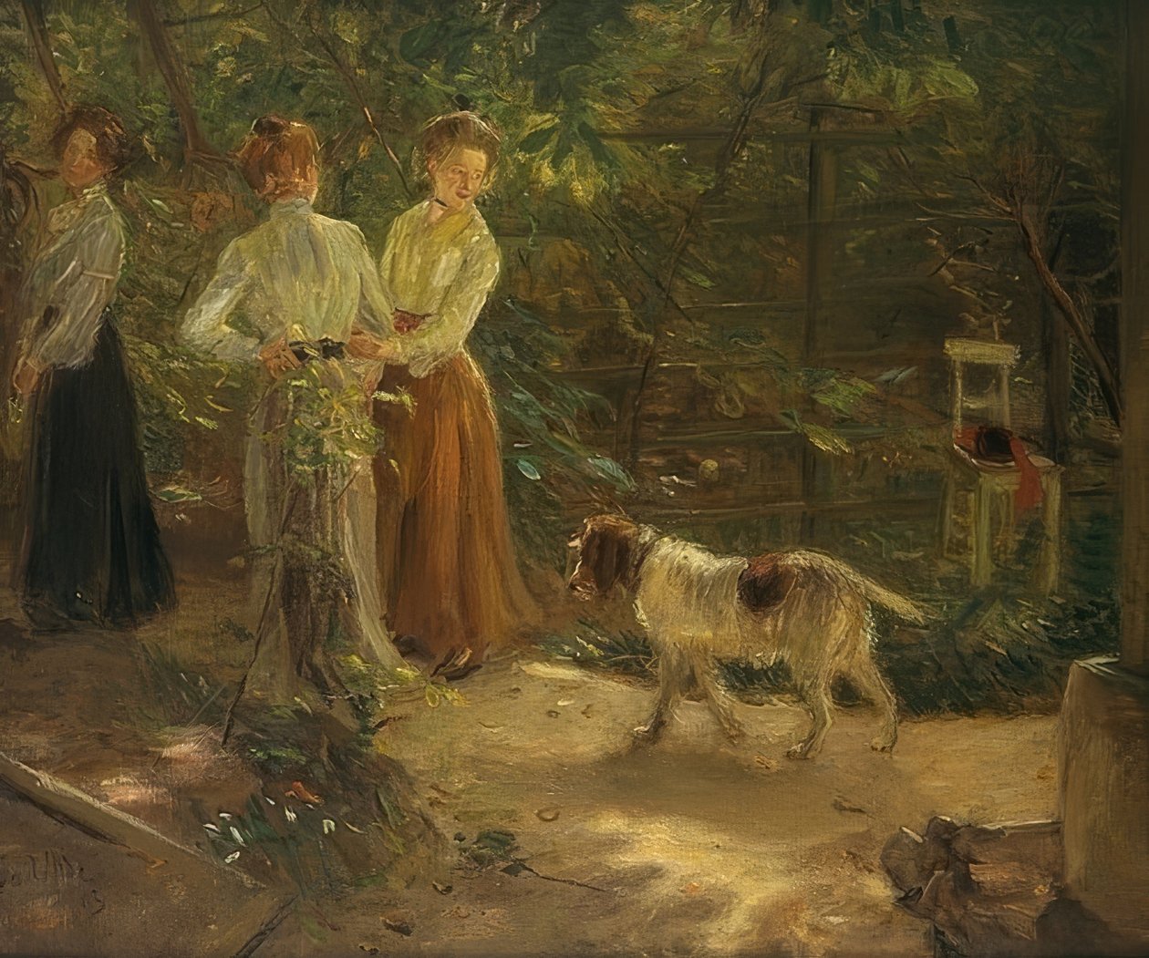 O caminho do jardim. 1903 de Fritz von Uhde