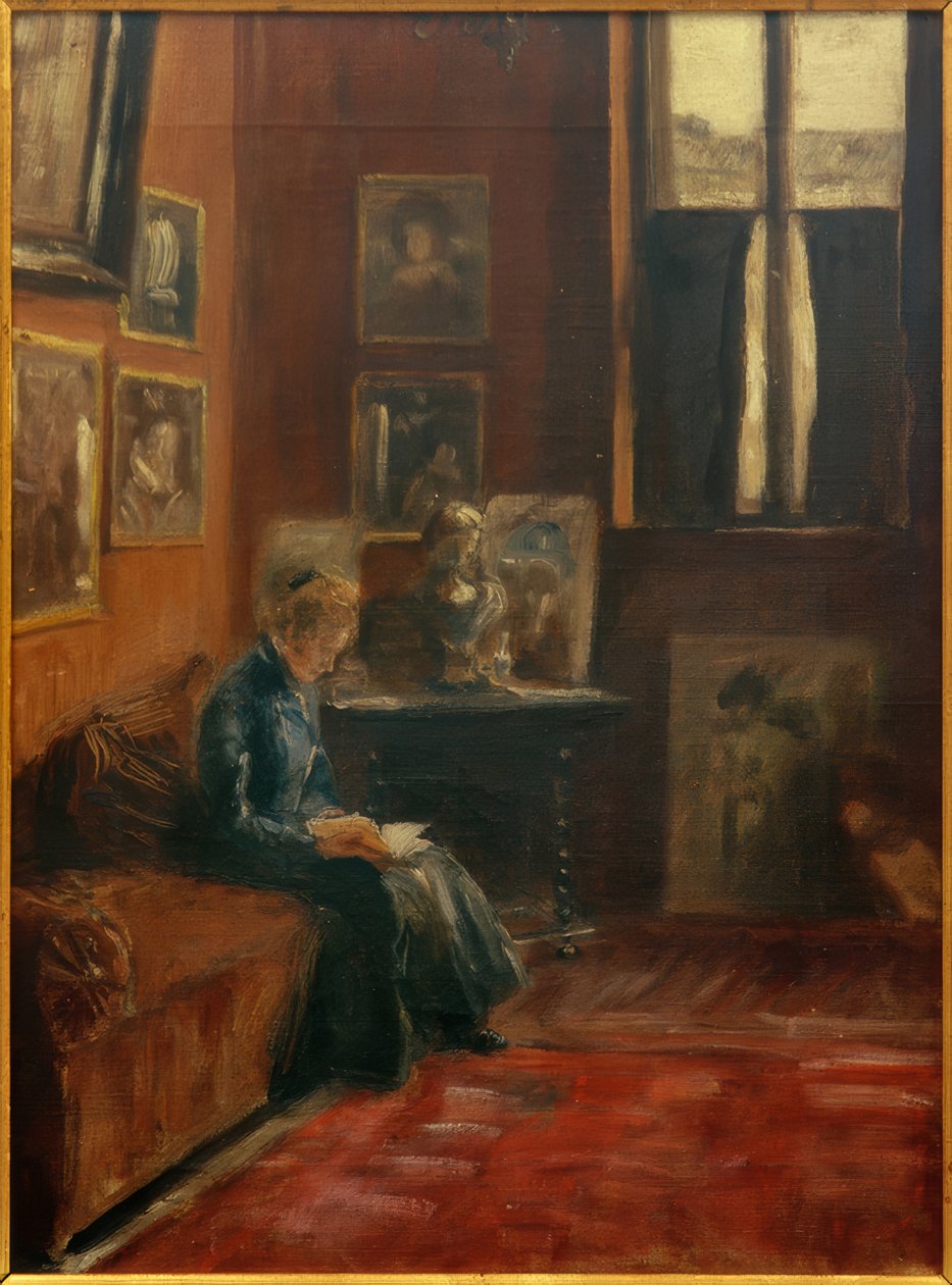 O leitor no estúdio da Starnberger Haus de Fritz von Uhde