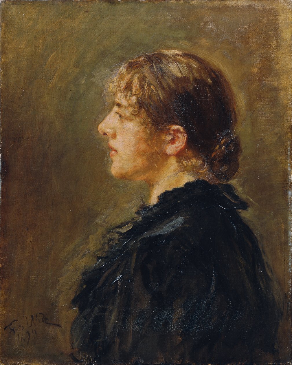 A filha do artista de Fritz von Uhde