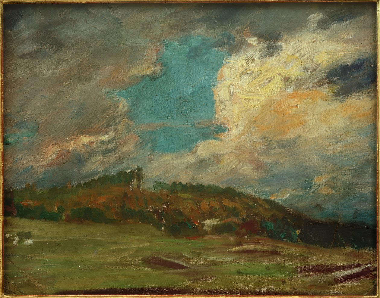 Estudo de paisagem (paisagem com nuvens) de Fritz von Uhde