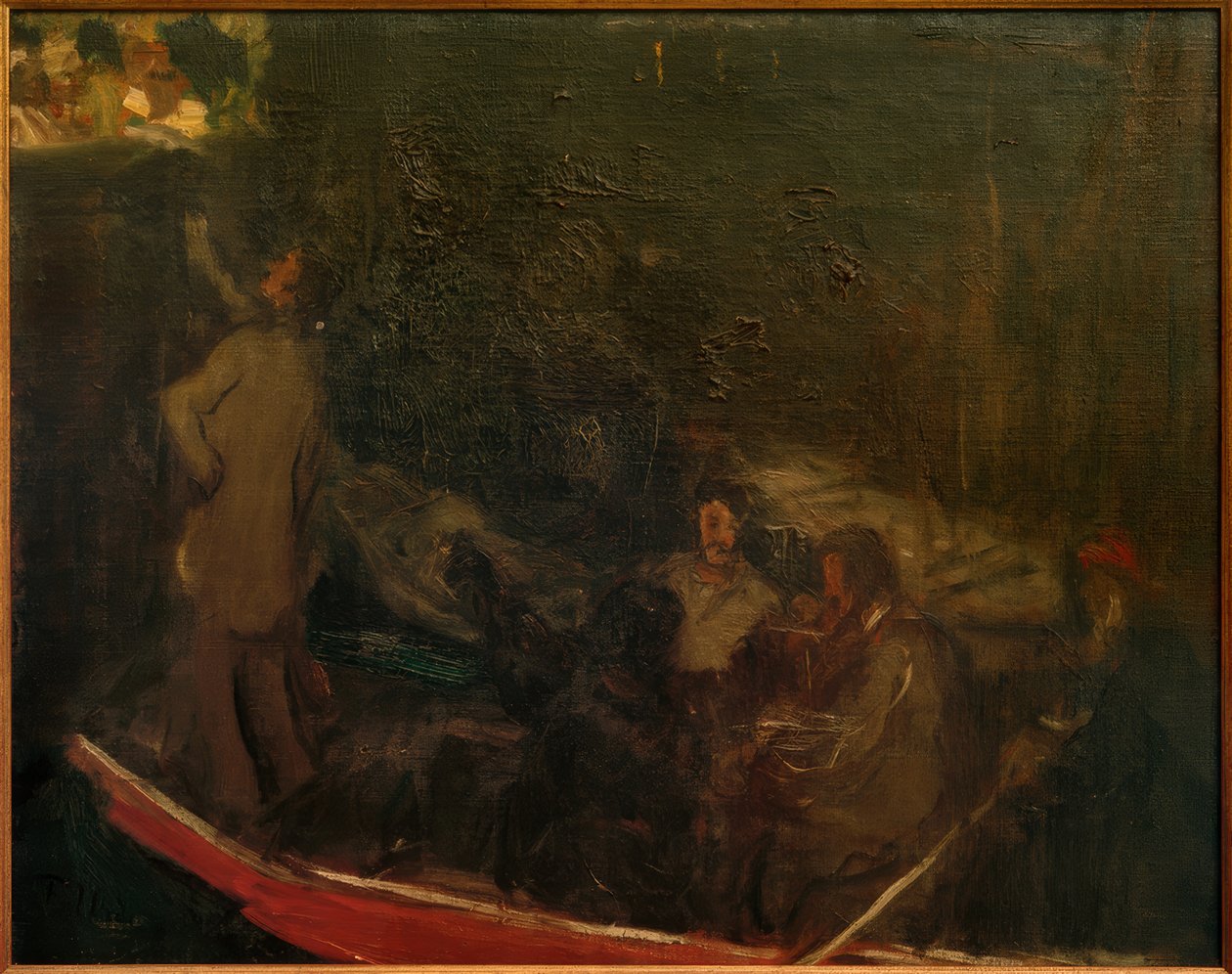 Passeio noturno de barco de Fritz von Uhde