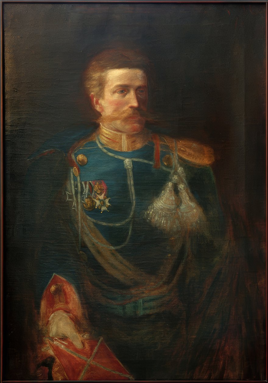 Auto-retrato de uniforme de Fritz von Uhde
