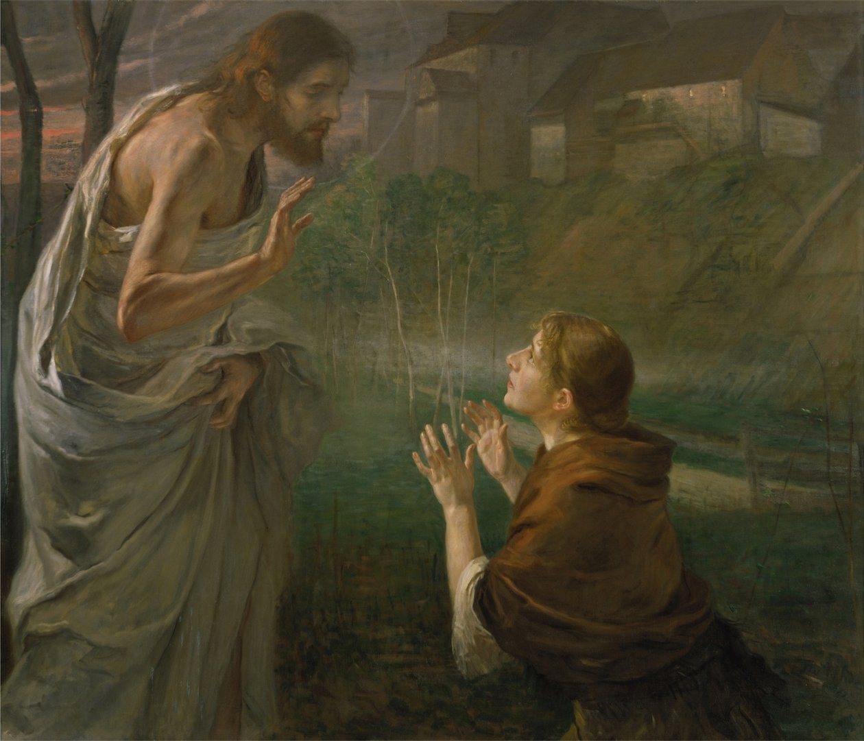Não me toques. João 20:17 de Fritz von Uhde