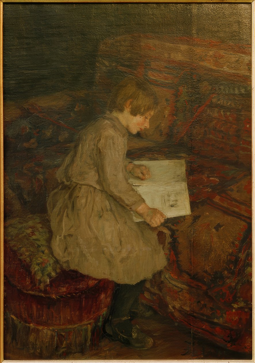Duas filhas do artista de Fritz von Uhde
