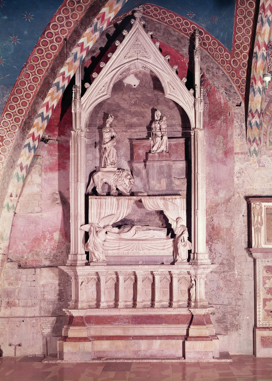 Monumento funerário da Rainha de Chipre e Jerusalém, 1229 (mármore) de Fuccio Fiorentino
