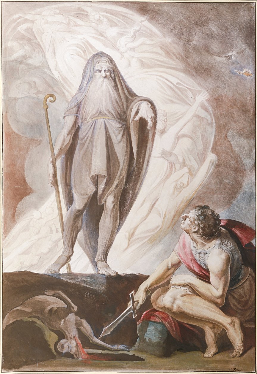 Teiresias prediz o Photore de Ulisses, 1780-1783 de Füssli