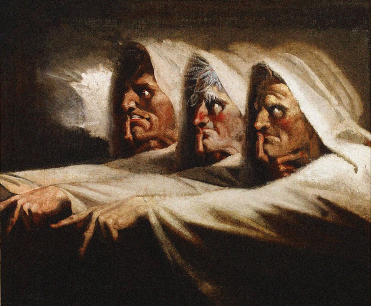 As Irmãs Estranhas As Três Bruxas, ca 1782 de Füssli