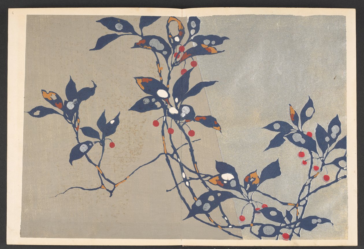 Shasei sôka môyô, Padrões de plantas e flores da vida de Furuya Korin