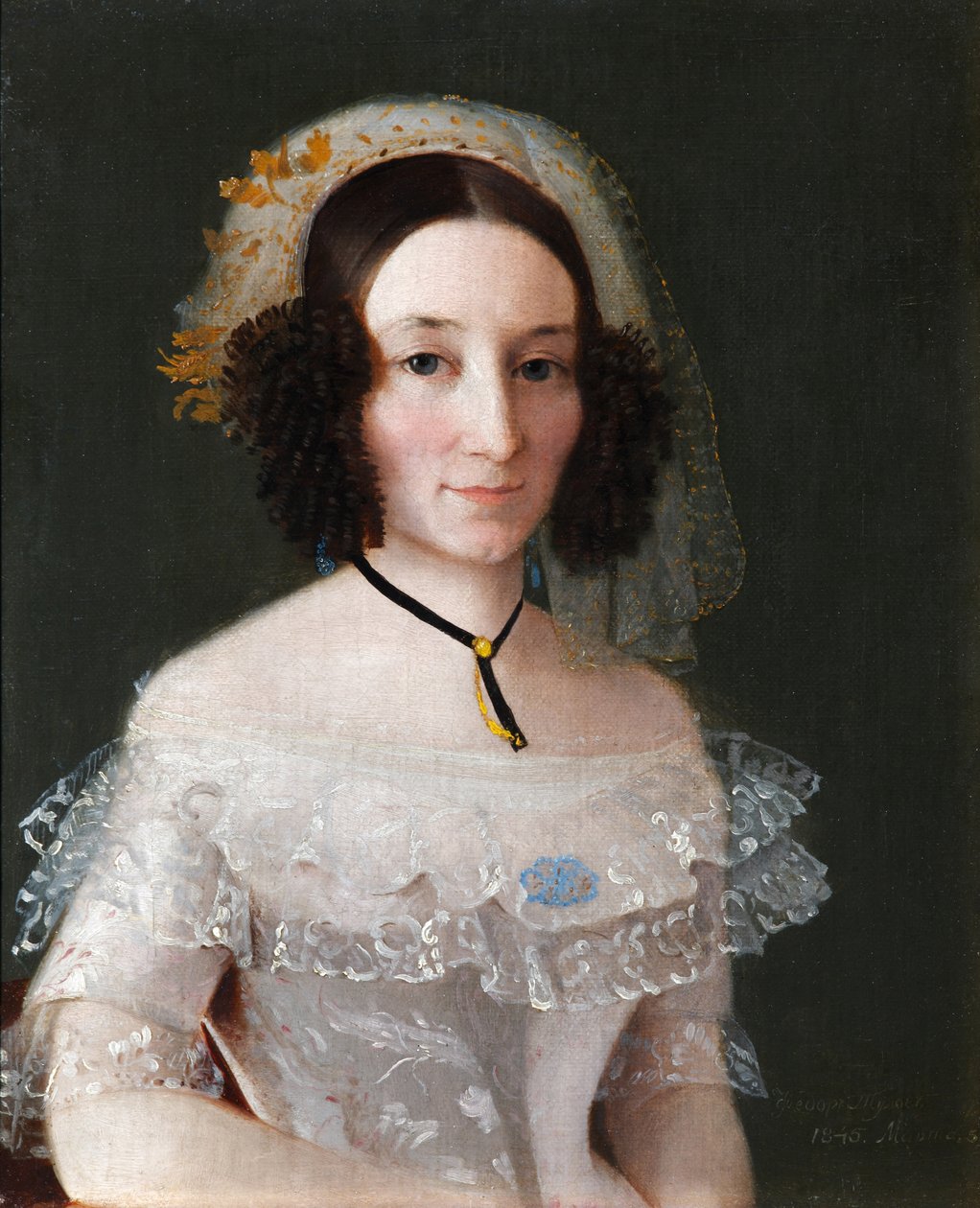 Retrato de Yelizaveta Alexeyevna Benkendorf, née Génova, 1845 de Fyodor Andreevich Tulov